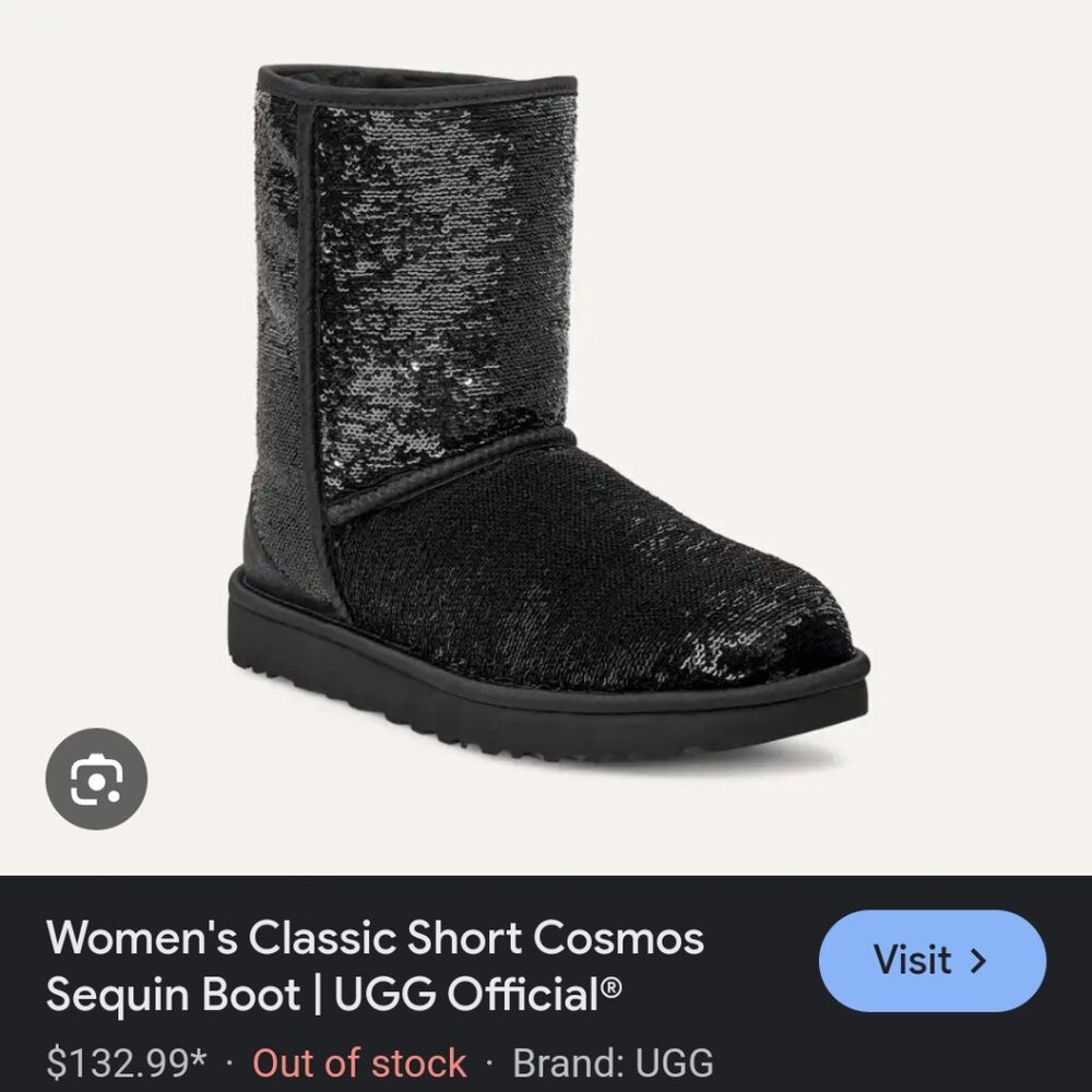 Sequin Uggs classic short